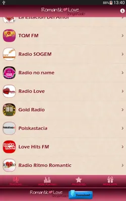 Romantic Love Songs Radio android App screenshot 1