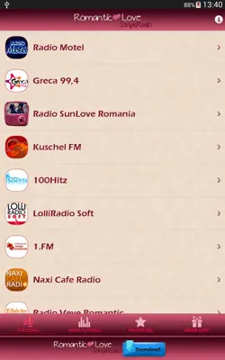 Romantic Love Songs Radio android App screenshot 4